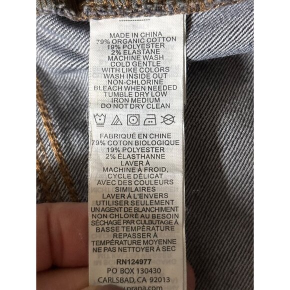 PrAna Mens Jeans‎ Size 33 X 30 Slim Black Organic Cotton Straight Leg Stretch - Picture 10 of 10